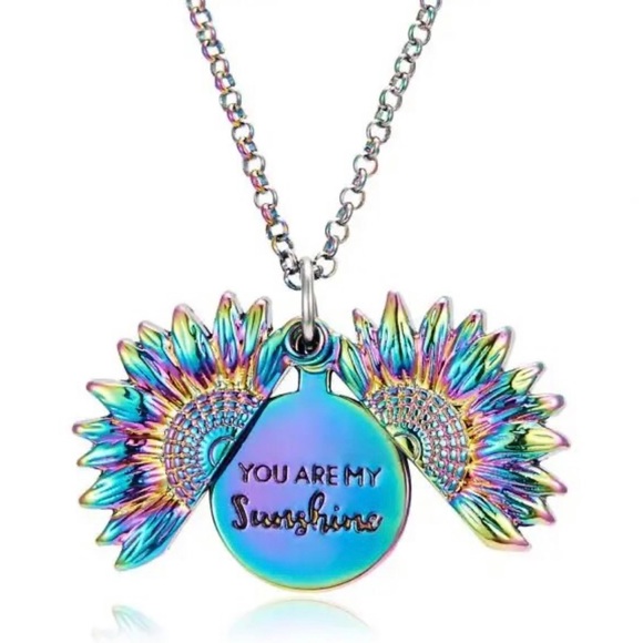 You are my sunshine iridescent necklace - Picture 2 of 2